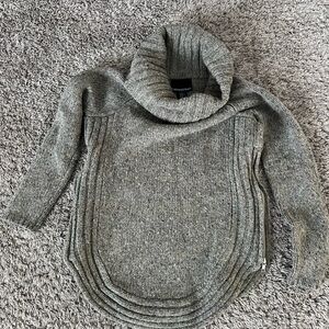 Cynthia Rowley Heather Gray Cowl Neck Sweater